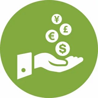 Hand with coins icon