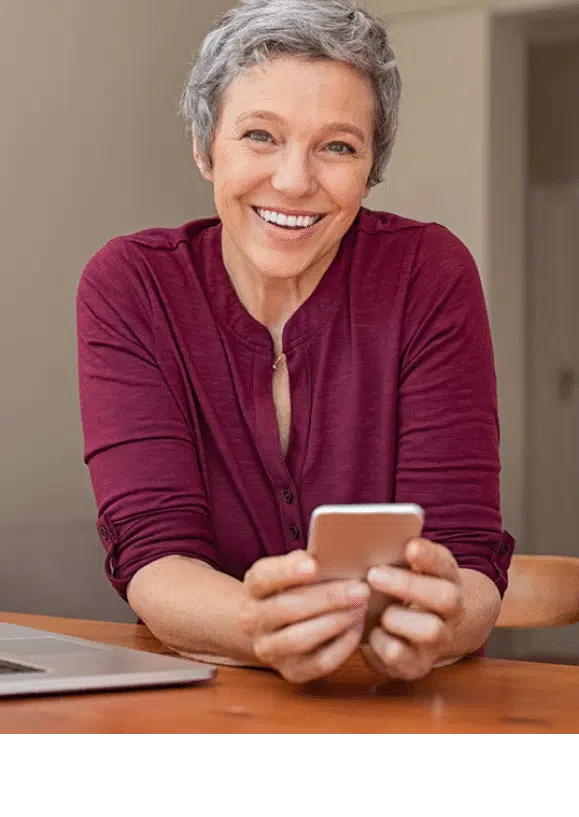 Member using care navigation on a smartphone