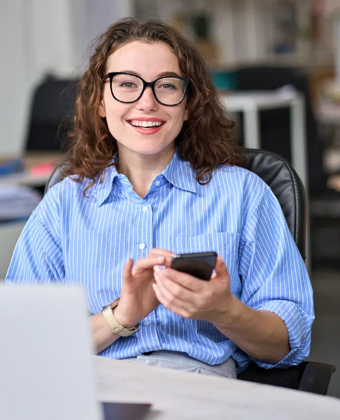 Person using telemedicine on a smartphone