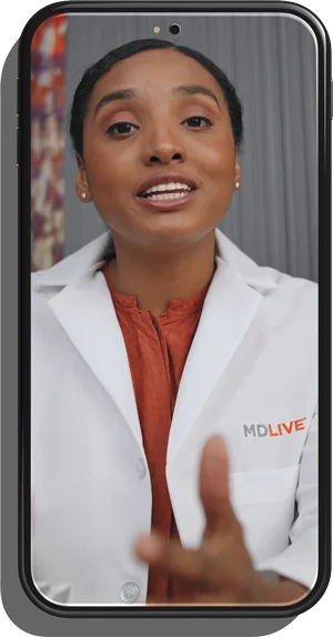 Doctor speaking during a video visit